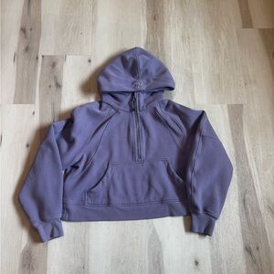 Lululemon Lavender Crop Half-Zip Hoodie